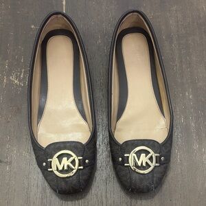 Michael Kors BrownLoafers with Gold Logo